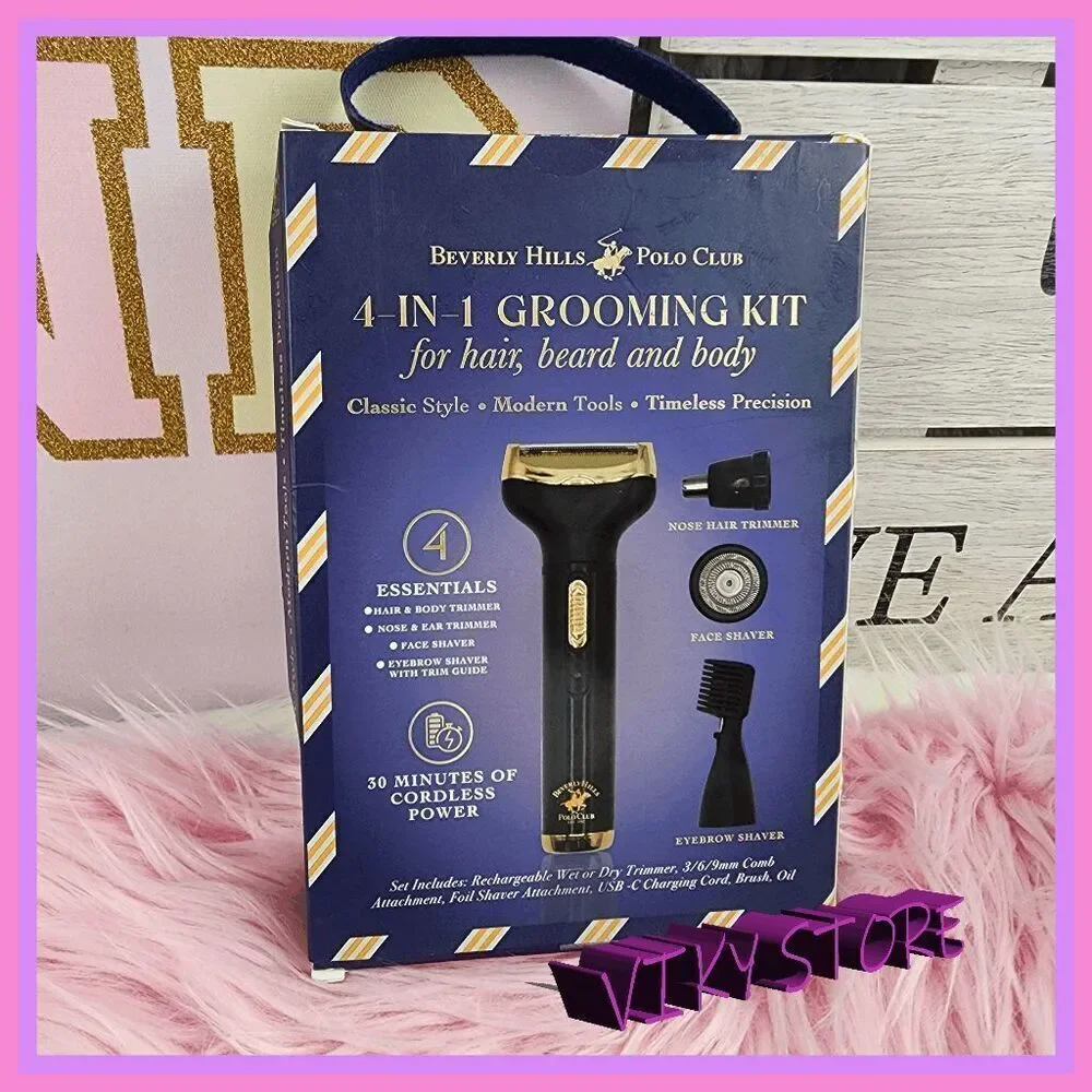 💖 NWT Beverly Hills Polo Club 4-in-1 Grooming Kit #7256 💖